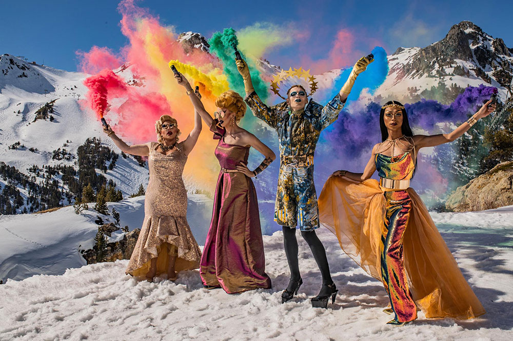 drag queens on a mountain photography by big blue whale